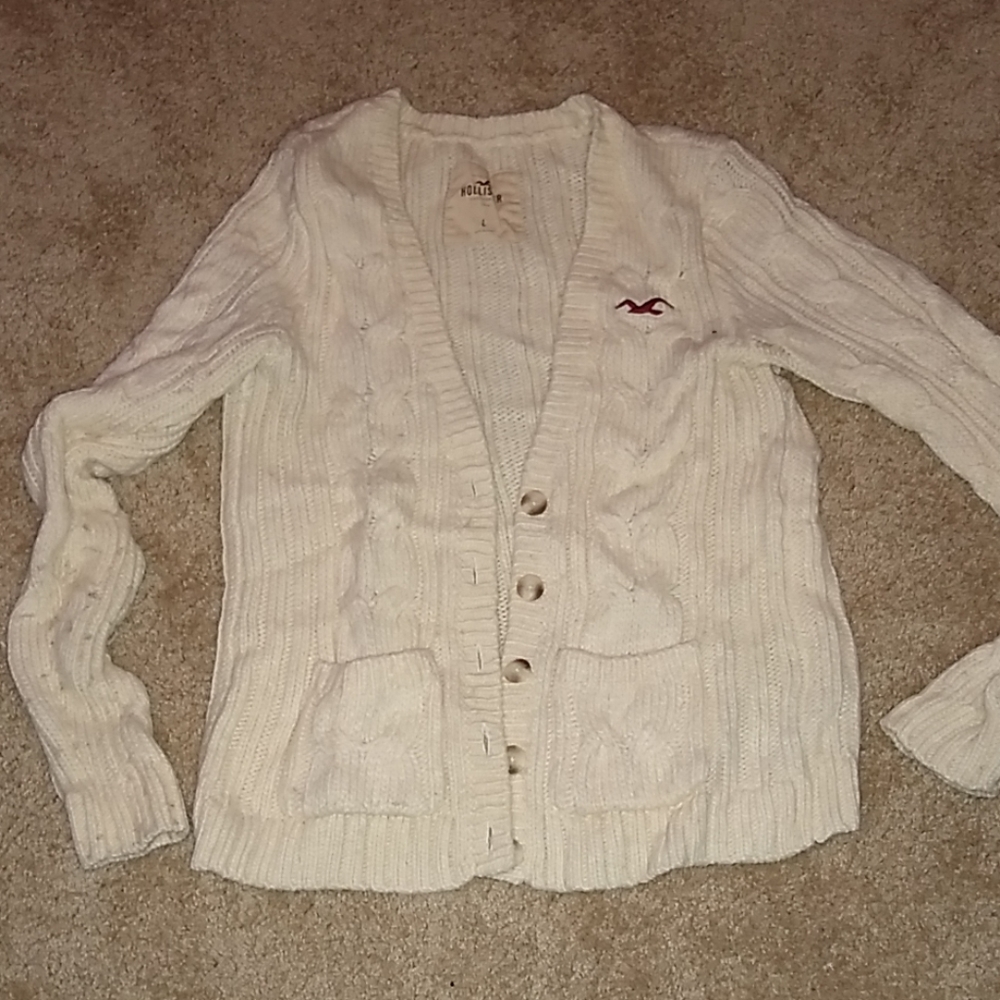 Hollister women's button up sweater